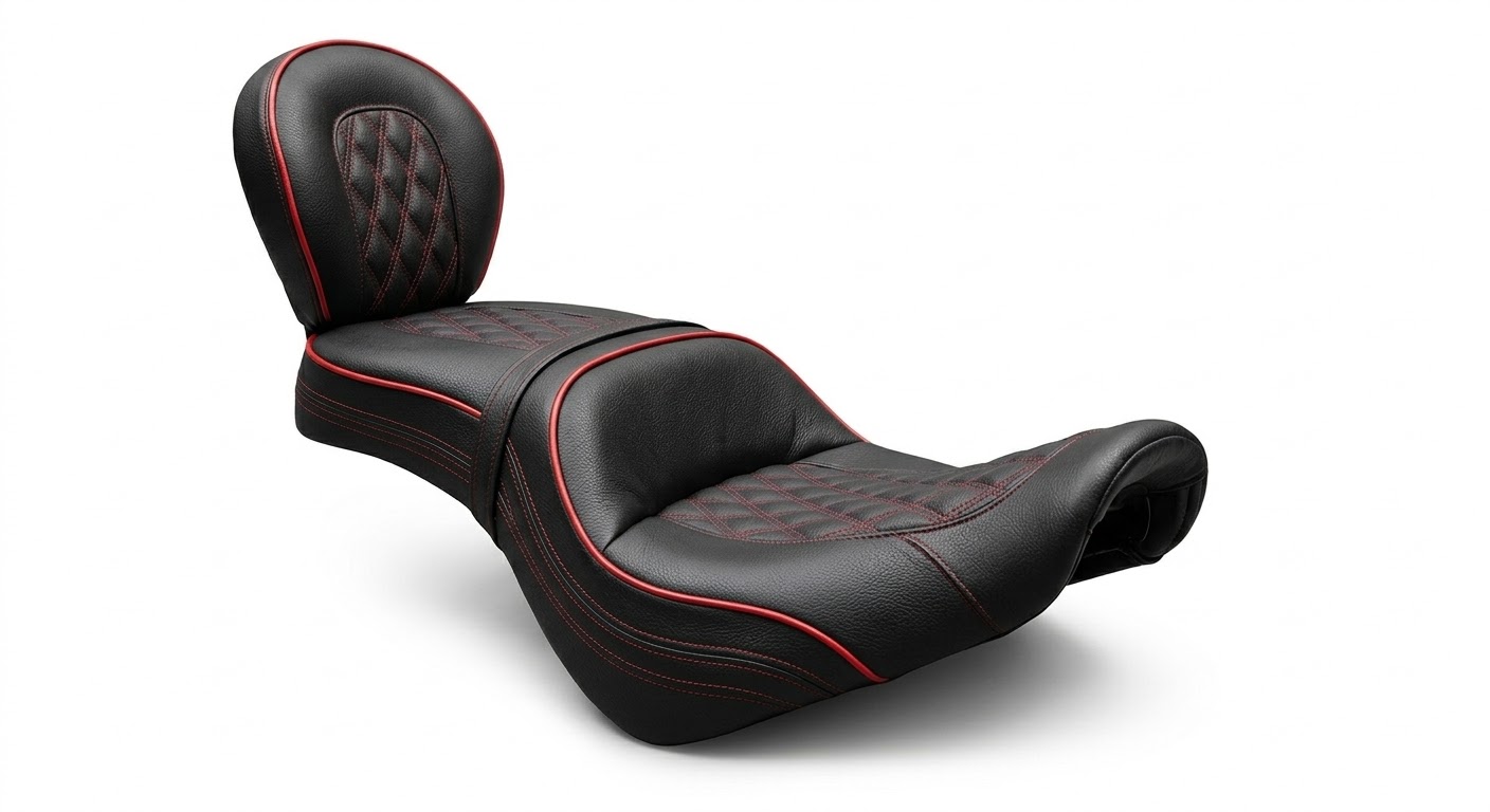 Rénovation selle confort moto avec Bultex, artisan sellier Var